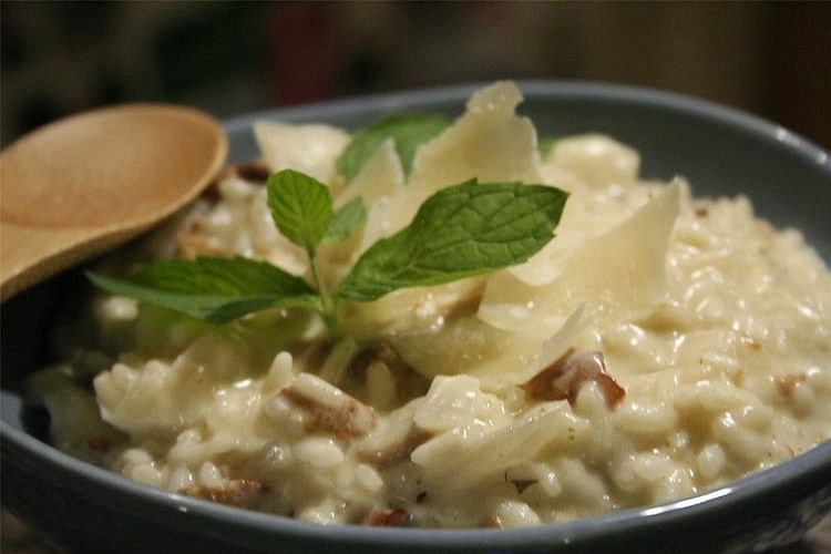 risotto de poulet aux champignons, facile et rapide