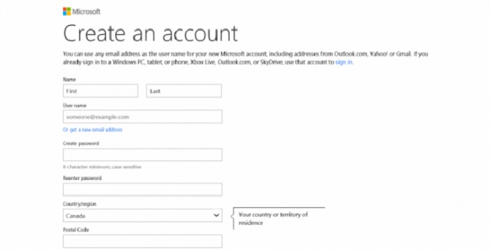 créer une adresse Hotmail