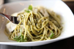 Spaghettis au pesto