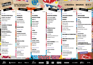 programmation Paléo Festival 2023