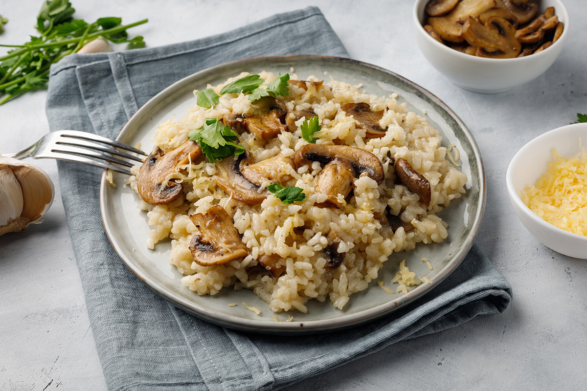 risotto-poulet-champignons