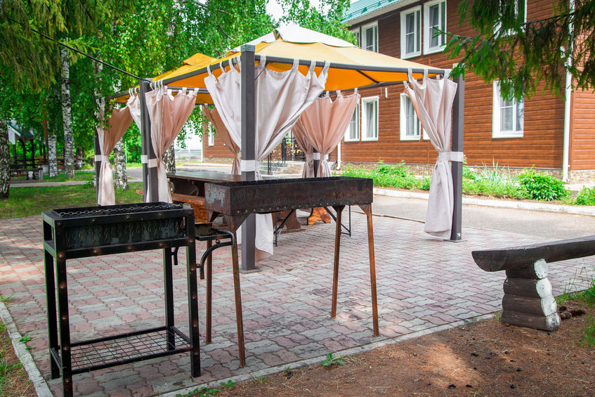 Pergola in parkland