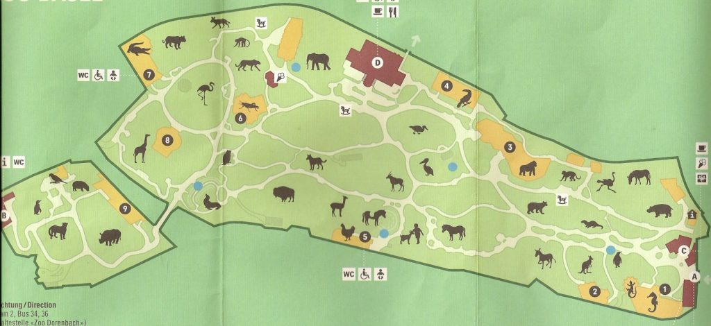 Plan du zoo de Bâle